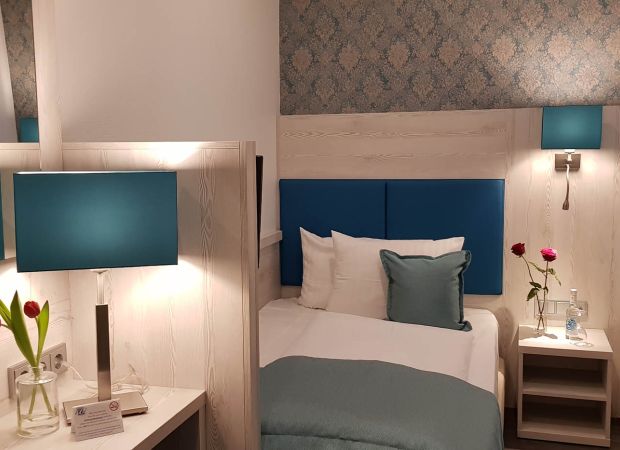 Einzelzimmer im Hotel Budapester Hof im lebendigen Stadtteil St. Pauli